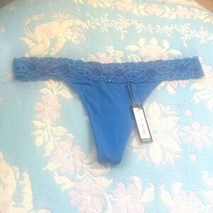 NWT Montelle *Riviera* French Blue Thong Panty Sz L